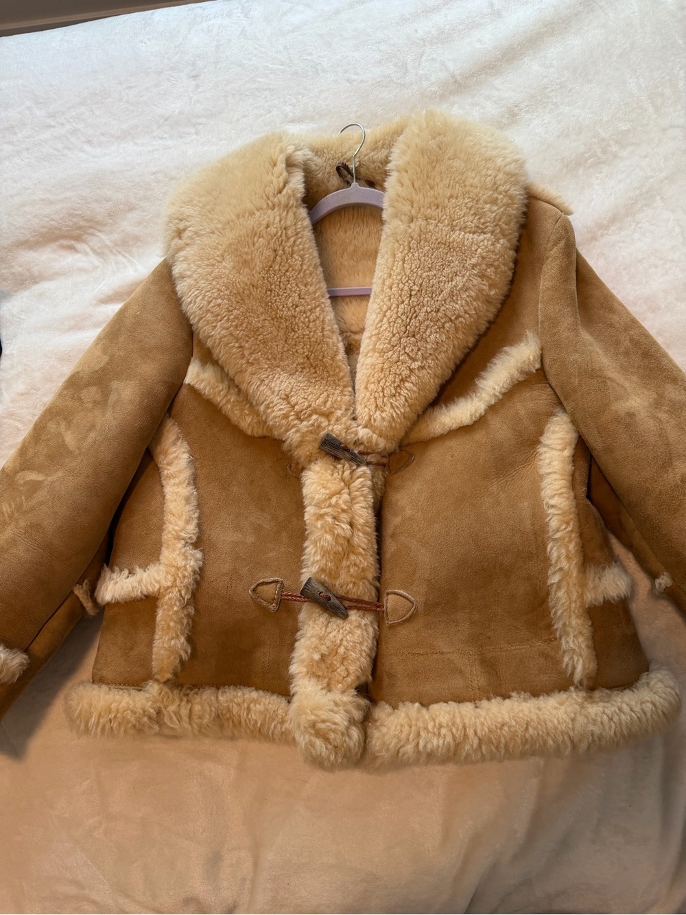 Classic Shearling Coat - Tan